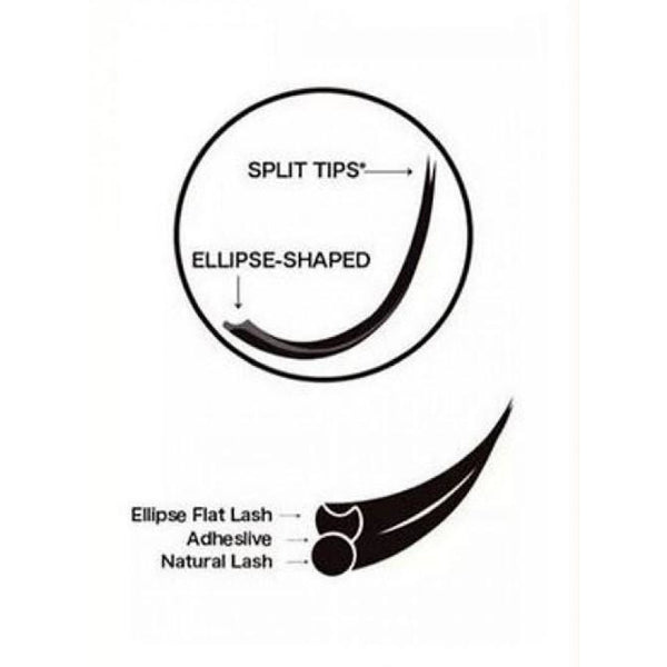 Ellipse FLAT soft double tip lashes - C 0.15mm. MIX
